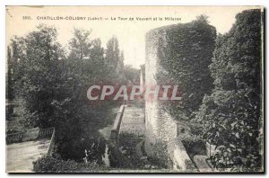Old Postcard Chatillon Coligny Loiret Tour of Vauvert and Milleron
