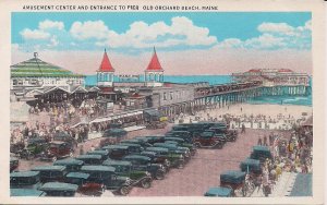 AMUSEMENT PARK Old Orchard Beach ME, Carousel, Pier 1915-30, Cars