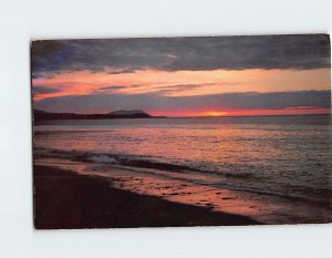 Postcard Sunset On Straits Of Juan de Fuca, Puget Sound, Washington