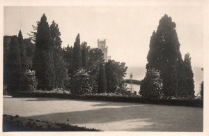 Vintage Postcard 1920's View of Park Il Parco di Miramare Trieste Italy