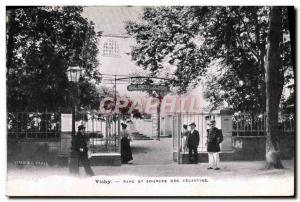 Old Postcard Vichy Cures Park and sources of Celestins
