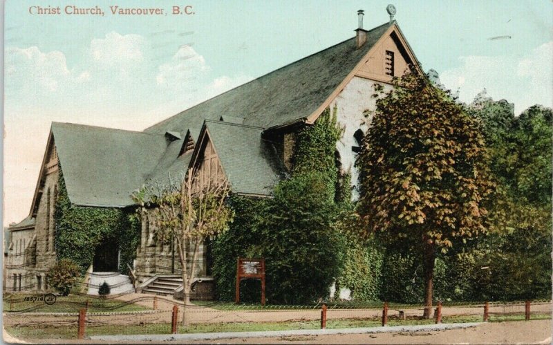 Christ Church Vancouver BC c1910 Postcard F66