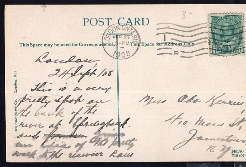 Ontario ~ Springbank Park LONDON pm1908 - Divided Back Vintage