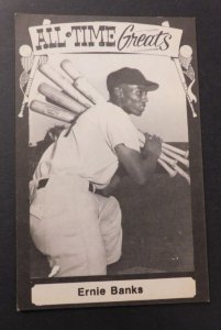 Mint USA Postcard All Time Greats Baseball Ernie Banks 1977 Hall of Fame RPPC