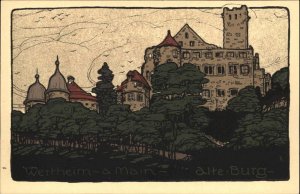 Wertheim Germany Alte Burg Arts & Crafts c1910 Postcard