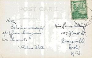 Varadero Beach Cuba~1948 RPPC POSTCARD