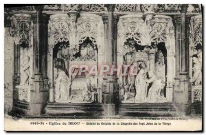 Postcard Ancient Church of Brou Details of the Altarpiece of the Chapel of th...