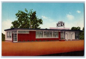 Demopolis Alabama Postcard Sam's Cafe Exterior Building c1940 Vintage Antique
