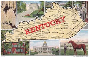 8-Views of the State of KENTUCKY, Dotted Cities, 30-40s