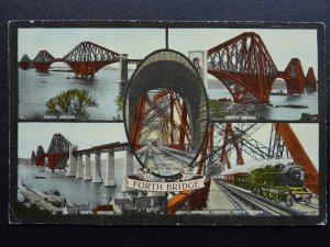 Scotland THE FORTH BRIDGE 5 Image Multiview c1920s Postcards by Valentine