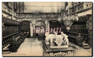 Old Postcard Bourg Brou Church Choir