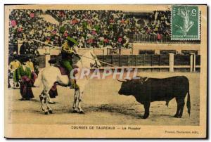 Old Postcard Bullfight Bullfight The picador (TOILEE map)