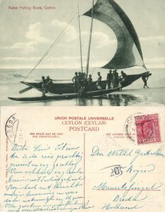 ceylon, Native Fishing Boats (1910) Postcard