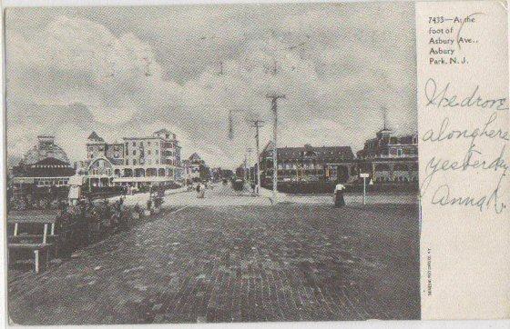 Foot Of Asbury Ave Asbury Park NJ 1906