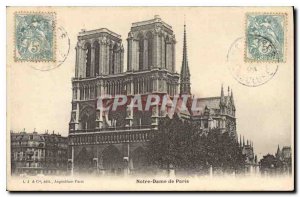 Old Postcard Paris Notre Dame