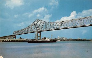MS Stad Alkmaar At New Mississippi River Bridge Vinke & Co. Amsterdam Ship 