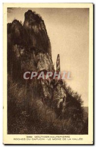 Old Postcard Mouthier-Haute-Pierre Capuchin Monk Rocks of the Valley