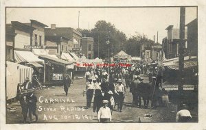 IA, Sioux Rapids, Iowa, RPPC, Carnival On August 10-12 1911, Photo