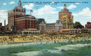 Vintage Postcard 1951 Shelburne Dennis Marlborough-Blenheim Hotels Atlantic City