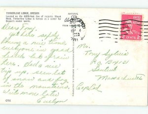 Pre-1980 LODGE SCENE Timberline Lodge Oregon OR J7613
