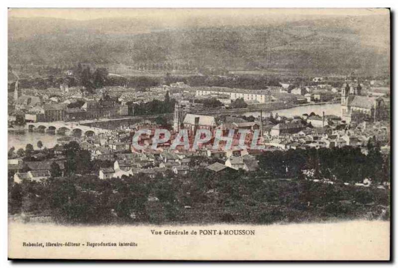 Old Postcard General View of Pont a Mousson