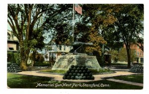 CT - Stamford. West Park, Memorial Gun 