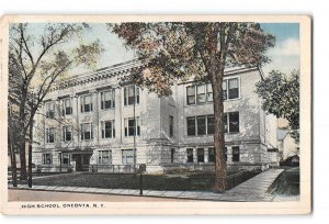 Oneonta New York NY Postcard 1921 High School