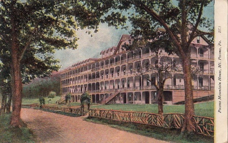 Postcard Pocono Mountain House Mt Pocono PA