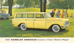 Rambler American 1961 Custom 4 Door Station Wagon Car Auto postcard