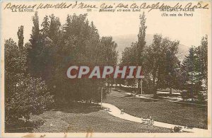 Old Postcard Savoy Lake Annecy and its Imperial Palace A corner of the park