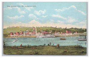 How Kansas City Mo. Missouri Looked In 1855 Postcard