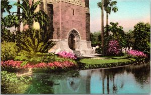 VINTAGE POSTCARD ENTRANCE TO THE SINGING TOWERS LAKE WALES FLORIDA c. 1950