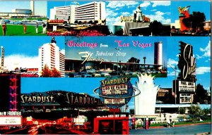 The Fabulous Strip Las Vegas Nevada Vintage Postcard Resort Hotels Casino