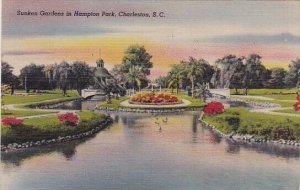 Sunken Gardens In Hampton Park Charleston South Carolina 1945