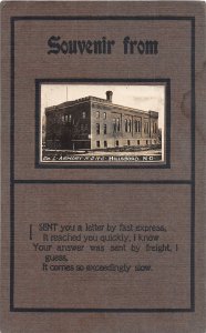 J65/ Hillsboro North Dakota RPPC Postcard c1910 Co L. Armory Building 252