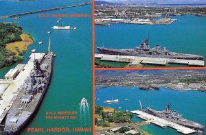 Mighty Navy Battleship Missouri Split View  Pearl Harbor Hawaii 4 by 6