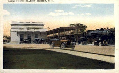 Lackawanna Station, Elmira, NY, USA Railroad Train Depot Unused light corner ...