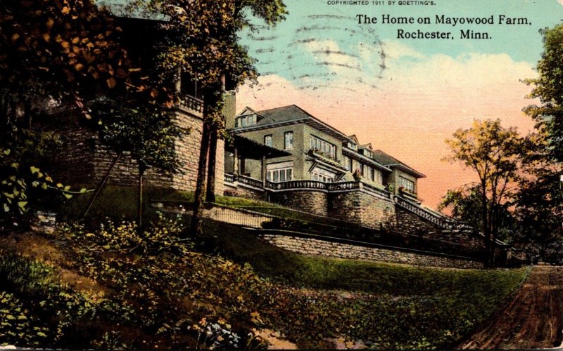 Minnesota Rochester The Home On Mayowood Farm 1913