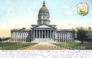 Topeka, Kansas, KS State Capital USA 1907 light wear, postal used 1907