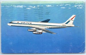 Postcard - United Air Lines DC-8 Jet Mainliner - Hawaii