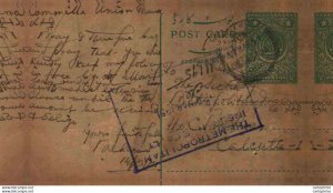 Pakistan Postal Stationery 9 p to Calcutta