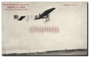 Old Postcard Jet Aviation Meeting d & # 39aviation Bay Trouville Seine Le Hav...