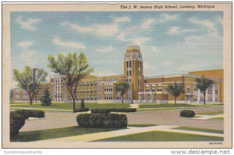 Michigan Lansing J W Sexton High School Curteich