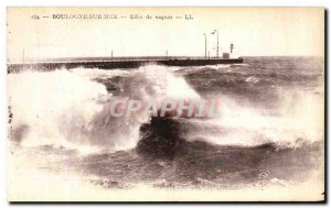 Old Postcard Boulogne sur Mer Effect waves