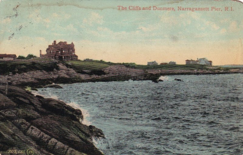 NARRAGANSETT PIER, Rhode Island, PU-1909; The Cliffs And Dunmere