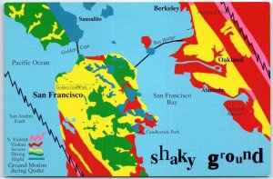Postcard - Ground Motion during Earthquake, Shaky Ground - California