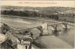 CPA AVIGNON Le Pont Saint-Benezet vu du Rocher des Doms (1111331)