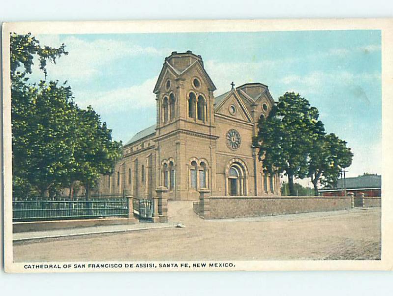 Unused W-Border CHURCH SCENE Santa Fe New Mexico NM hs7390