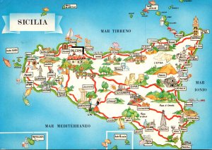 Map Of Sicilia 1994