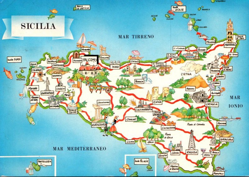 Map Of Sicilia 1994
